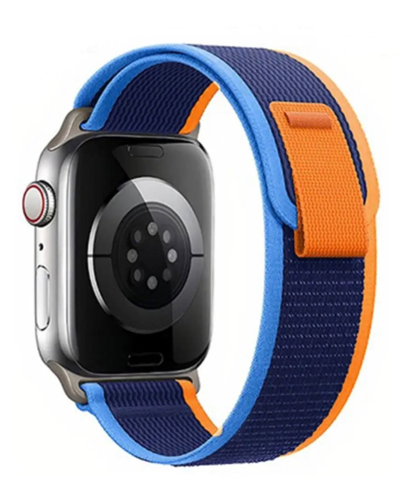 Ремешок для смарт-часов Apple Watch Series 1 2 3 4 SE 5 6 7 8 ultra нейлоновый тканевый браслет Trail loop 42/44/45/49 мм, синий оранжевый