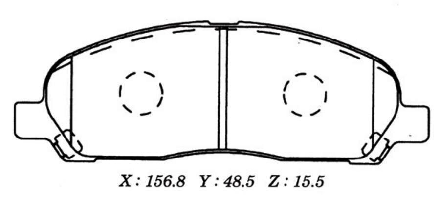 MTP GROUP CD6097M A487WK KEBONO колодка дисковая 487/D6097/PN3419 MR407127 F