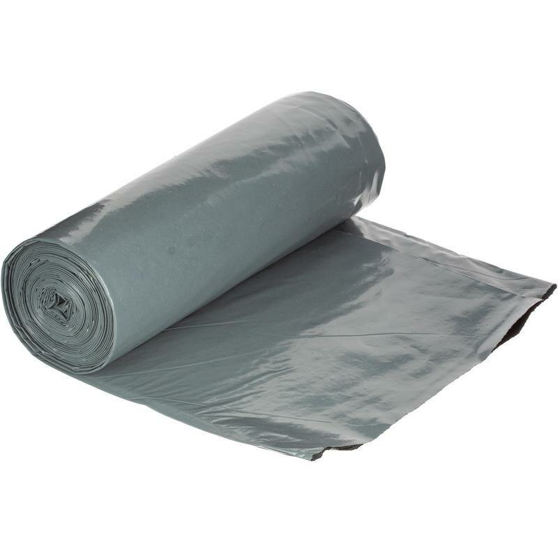 фото Мешки для мусора 300л Ромашка (105х150см, 80мкм, серые) ПВД, 5шт. в рулоне