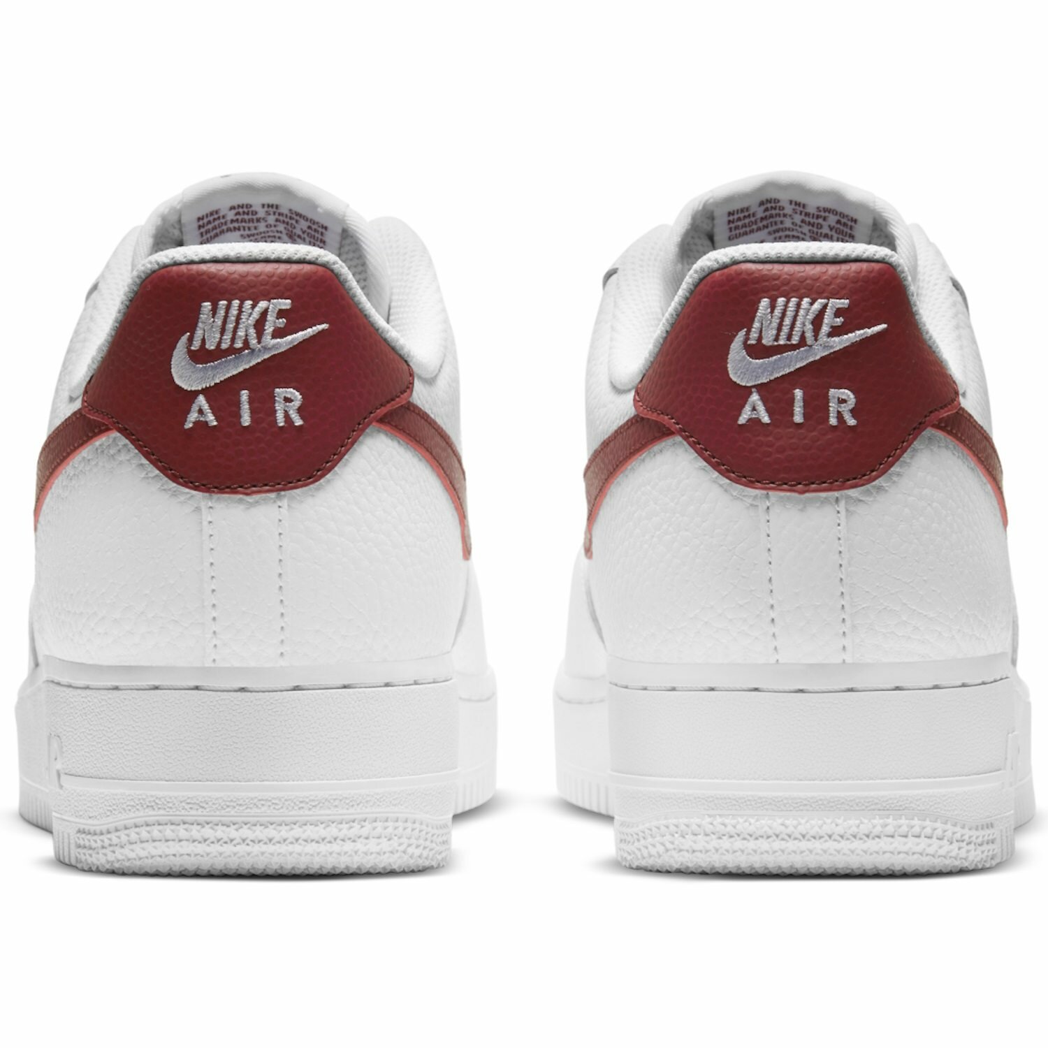 Кроссовки NIKE Air Force 1 '07, размер 8.5 US, красный, белый — фото 1