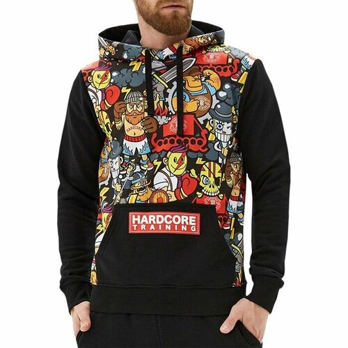 фото Худи hardcore training, размер l, черный