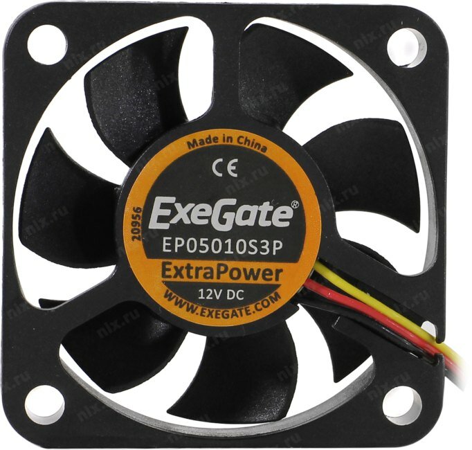 Exegate EX283367RUS Вентилятор ExeGate ExtraPower EP05010S3P, 50x50x10 мм, подшипник скольжения, 3pin, 5000RPM, 25dBA - фото №12