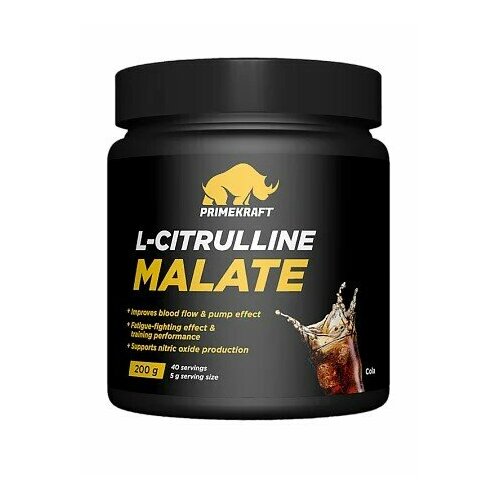 Аминокислоты отдельные, Prime Kraft, L-Citrulline Malate, 200 г, Кола