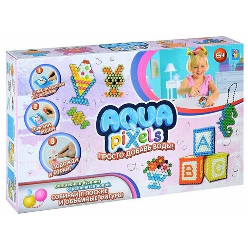 Набор для творчества 1 TOY Aqua pixels Набор принцессы 600 дет. (Т12337) 1 toy 1toy мега набор для творчества aqua pixels