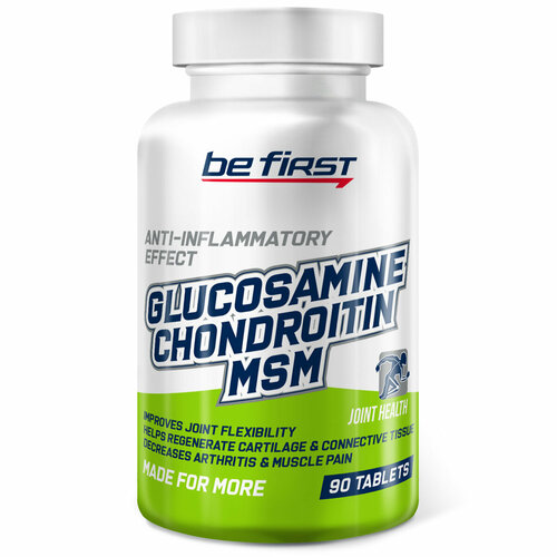 Препарат для укрепления связок и суставов Be First Glucosamine Chondroitin MSM препарат для укрепления связок и суставов ultimate nutrition glucosamine chondroitin msm 90 шт