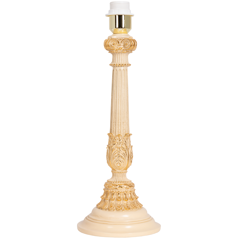 Настольная лампа Bogacho Колонна испанская бронзовая с темно-бежевым абажуром Тюссо Hoff - фото №9