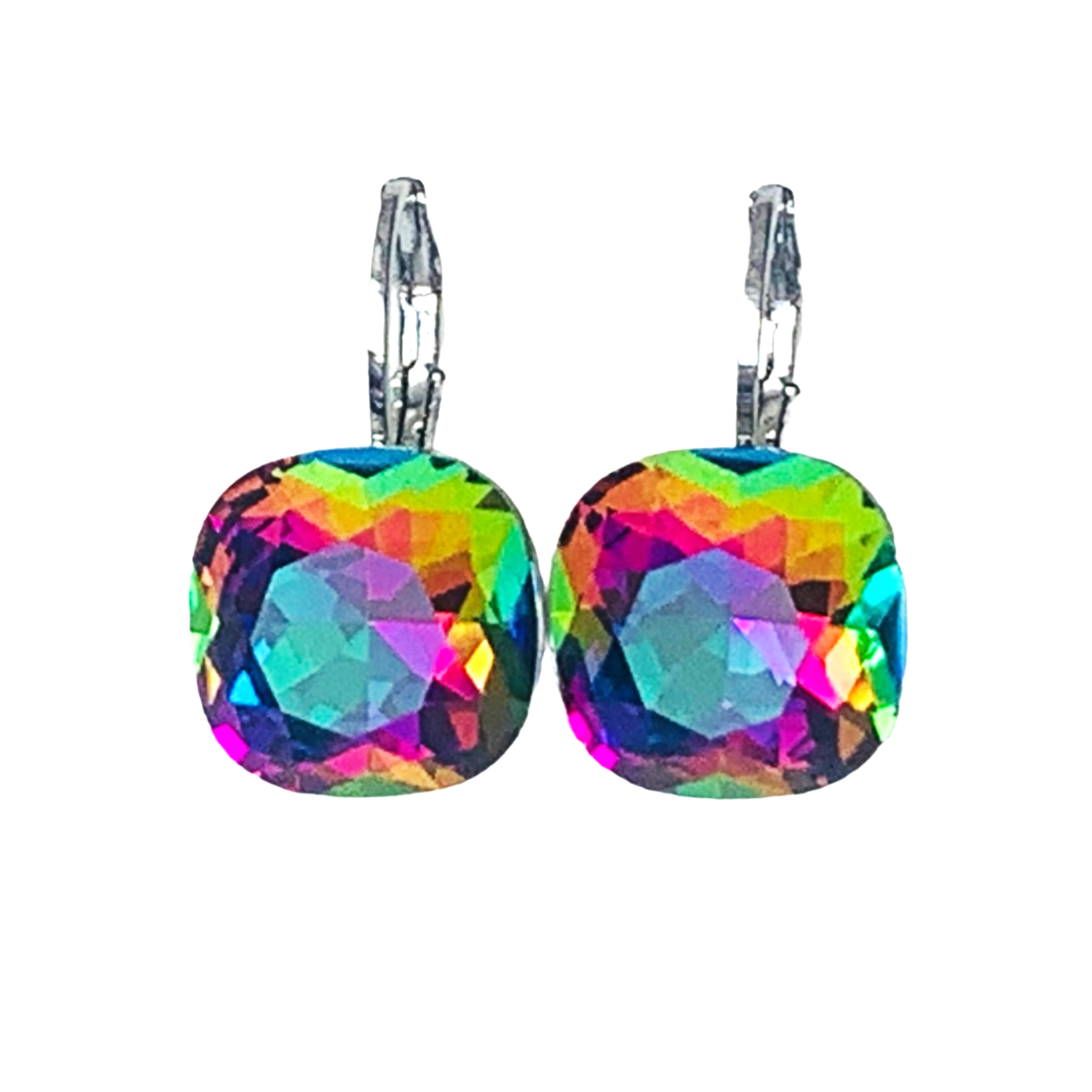 Серьги пусеты Парящий кристалл 