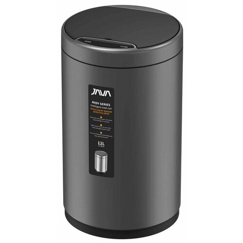 Сенсорное ведро 12 л JAVA (S-882-12Q) графит