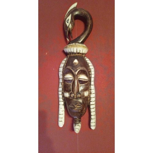 Маска-панно деревянная, декоративная, настенная, 65/20 см