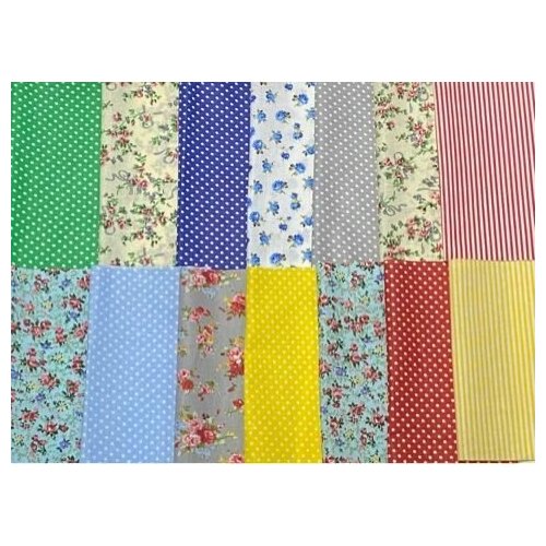 Ткань для шитья, рукоделия, пэчворка, игрушек, ремонта одежды Набор №8 25х25см 14 шт.