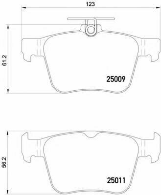 Колодки дисковые задние Brembo P85124