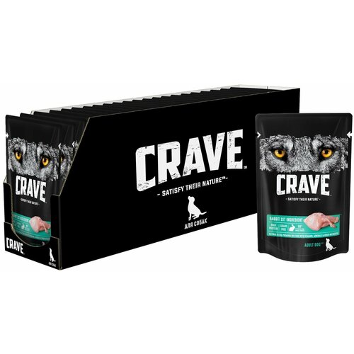 Crave паучи для взрослых собак с Кроликом в желе 28 шт по 85г