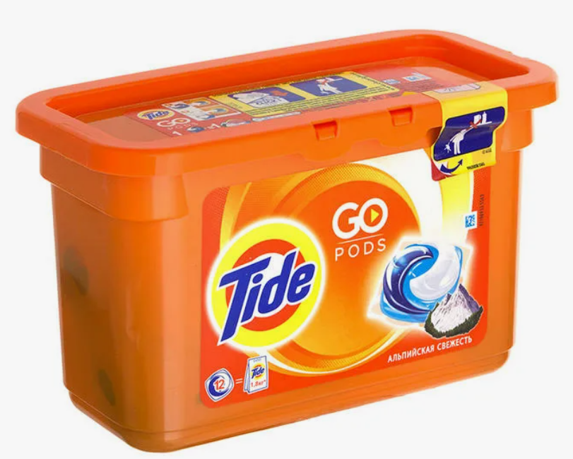 Капсулы для стирки Tide Альпийская свежесть, 12 х 22.8 гр.