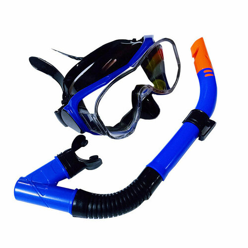 Набор для плавания взрослый E39247-1 маска+трубка, ПВХ, синий