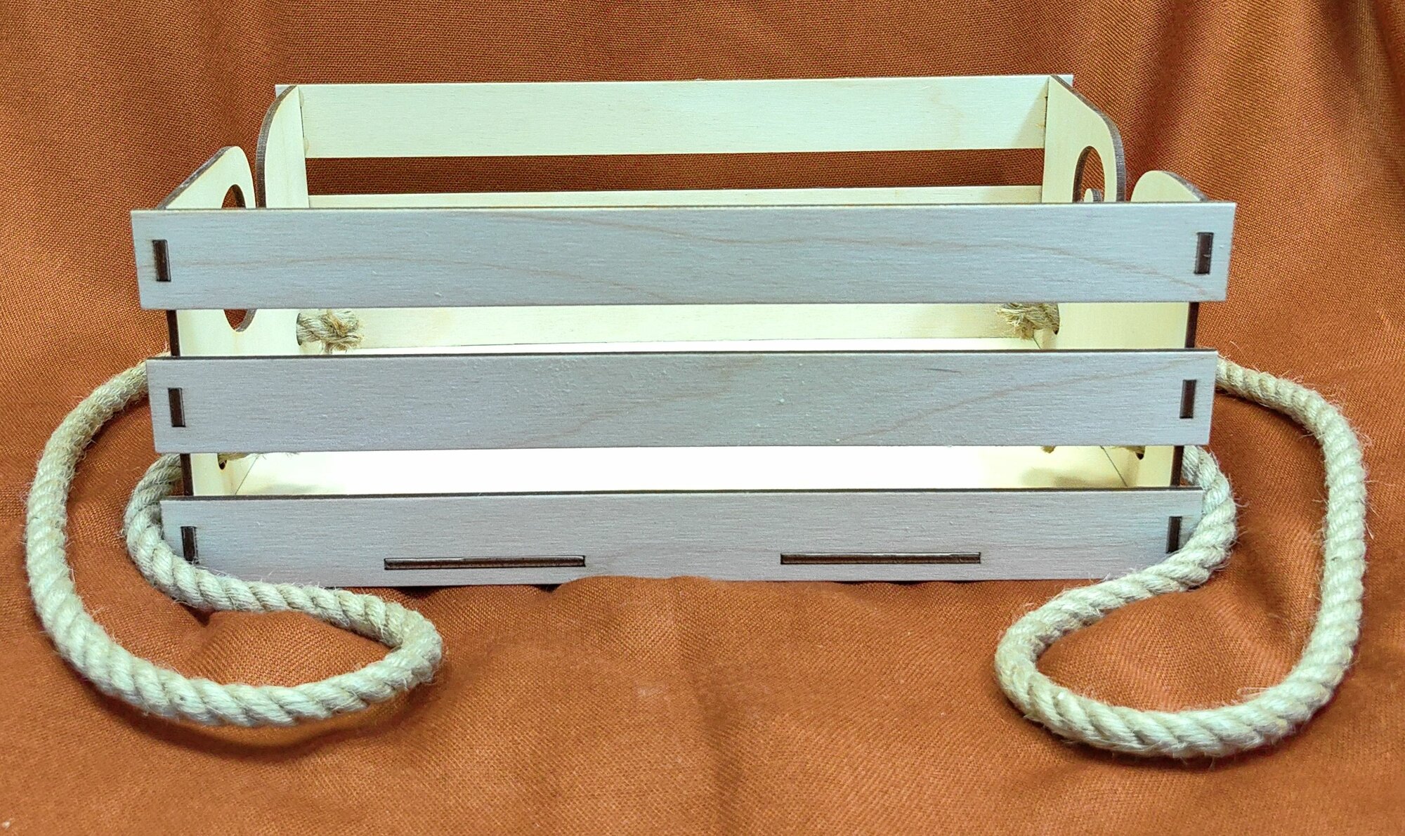 Коробка деревянная "Ящик маленький с перегородкой"