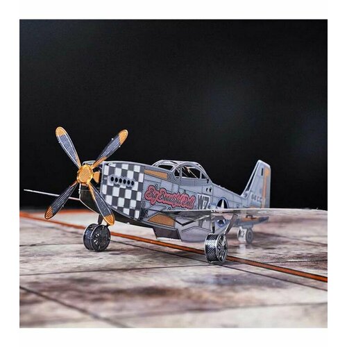 фото Металлический конструктор / 3d конструктор / сборная модель 3d metal model бомбардировщик f-117
