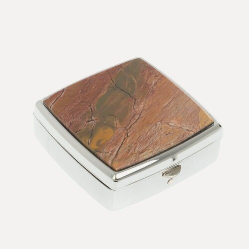 Изображение товара Таблетница на 2 отделения яшма цвет серебро 127199