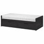 Каркас кровати-кушетки с 2 ящиками, белый, 80x200 см. икеа Бримнэс, IKEA Brimnes