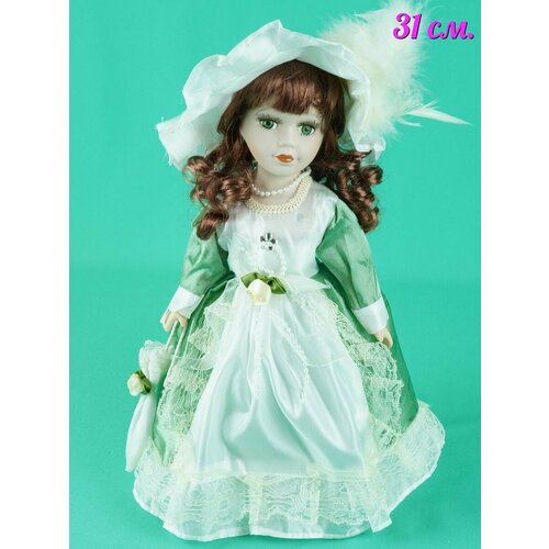 Кукла фарфоровая интерьерная 31 см.