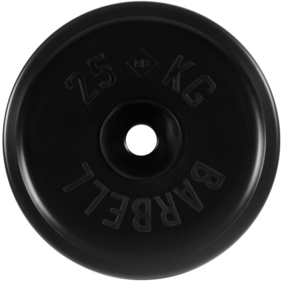 Диск MB Barbell d 51 мм чёрный 25,0 кг, олимпийский