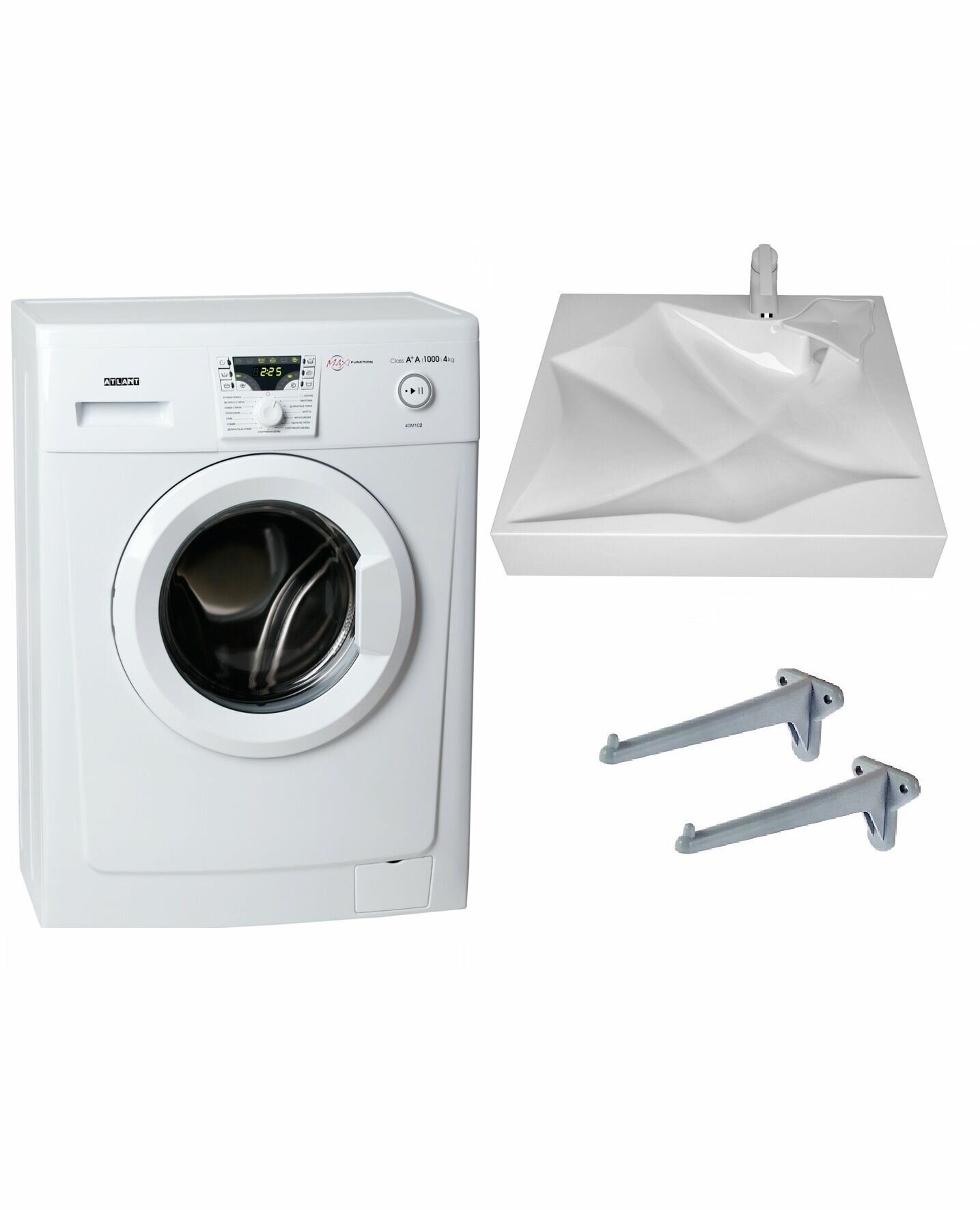 фото Стиральная машина Atlant 40М102 и раковина над стиральной машиной Элиза