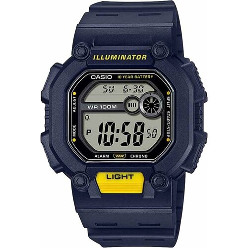 Наручные часы CASIO W-737H-2A, синий, желтый наручные часы casio w 734 2a