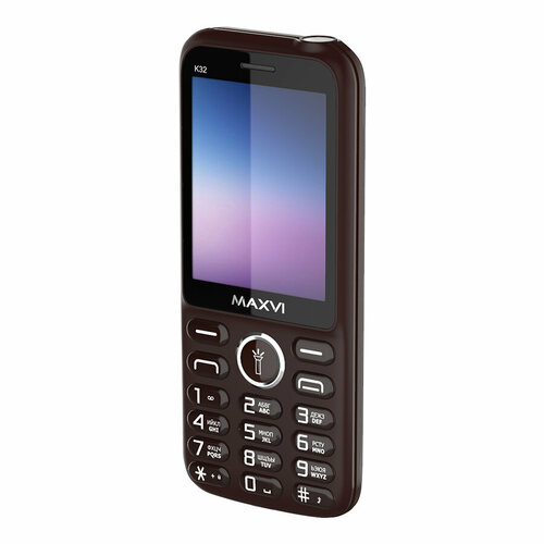 Телефон MAXVI K32, 2 SIM, brown сотовый телефон maxvi k32 black