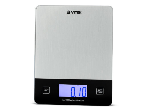Весы кухонные электронные VITEK VT-8010 MC размер платформы 20х18,3см, макс. 10кг, точность 1гр.
