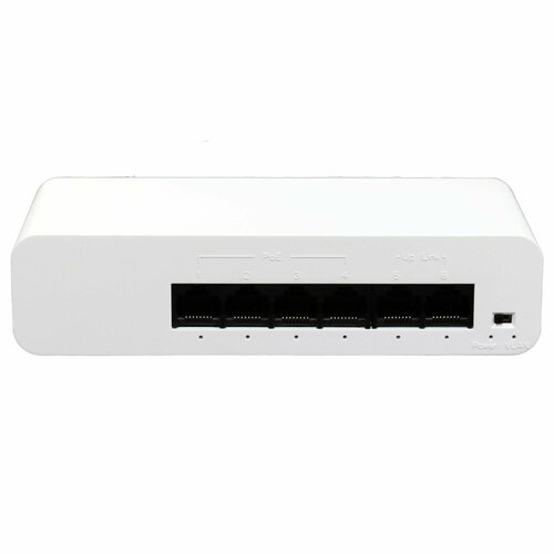 Коммутатор SWP1004L 6 портов 4 PoE 10100Мбитс 2 UpLink 10100Мбитс 55Вт 2300₽
