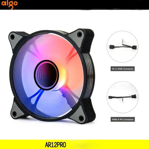 Вентилятор Aigo AR12PRO для компьютера, 120 мм, RGB, 4 контакта.