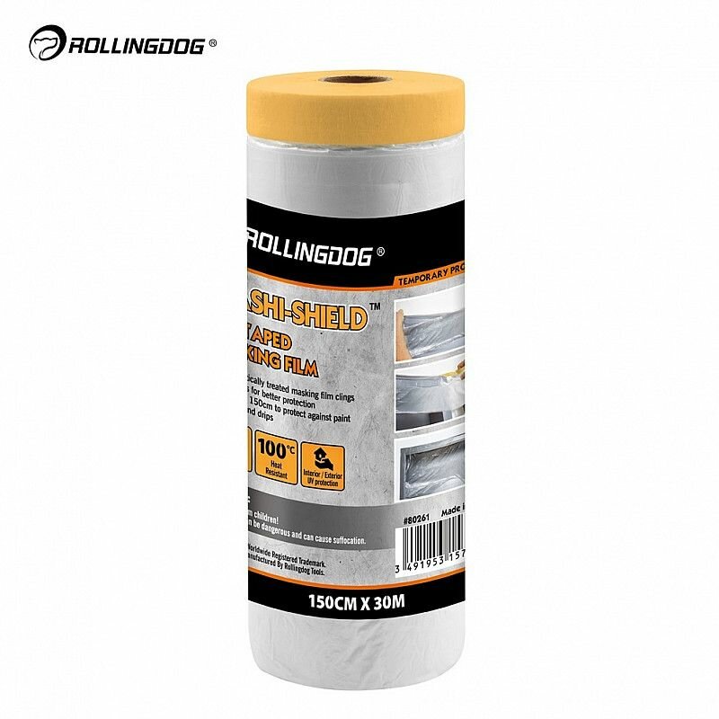 Укрывная пленка на малярной ленте Rollingdog Washi Tape 150см х 30м арт.80261