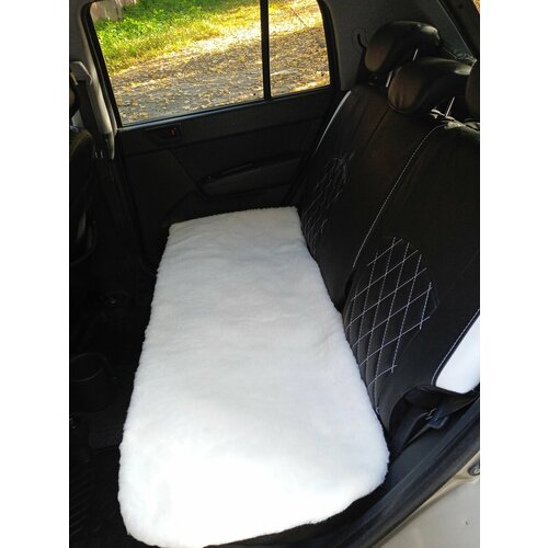 Меховой диван на заднее сидение/накидка/1шт./белый