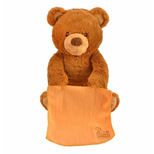 Мягкая игрушка Fluffy Family Мишка интерактивный Ку-ку, 27 см, бурый 681957