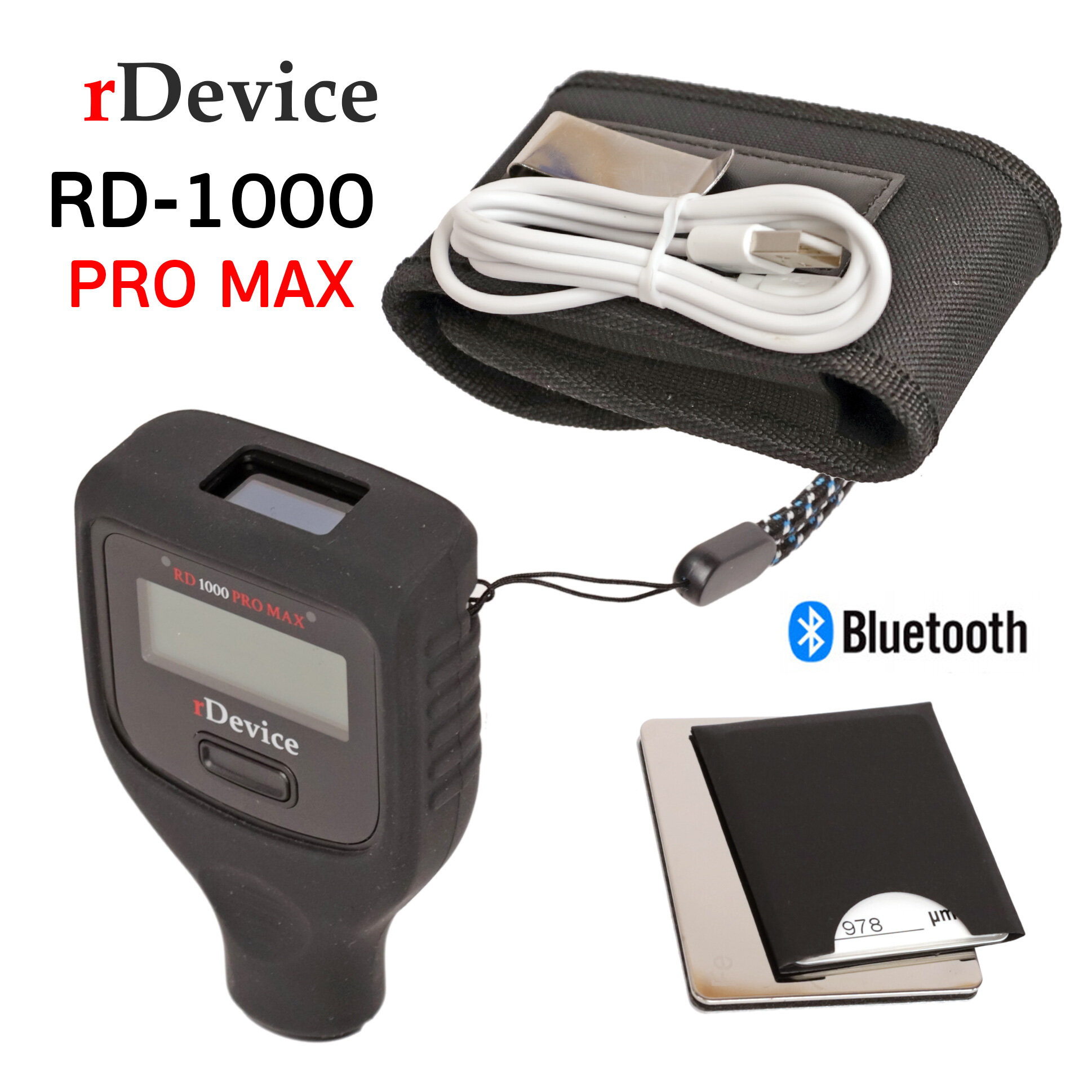 Толщиномер rDevice RD-1000 Pro MAX (до 6мм; bluetooth; 2 LCD) цинк работа от -35С до +50С