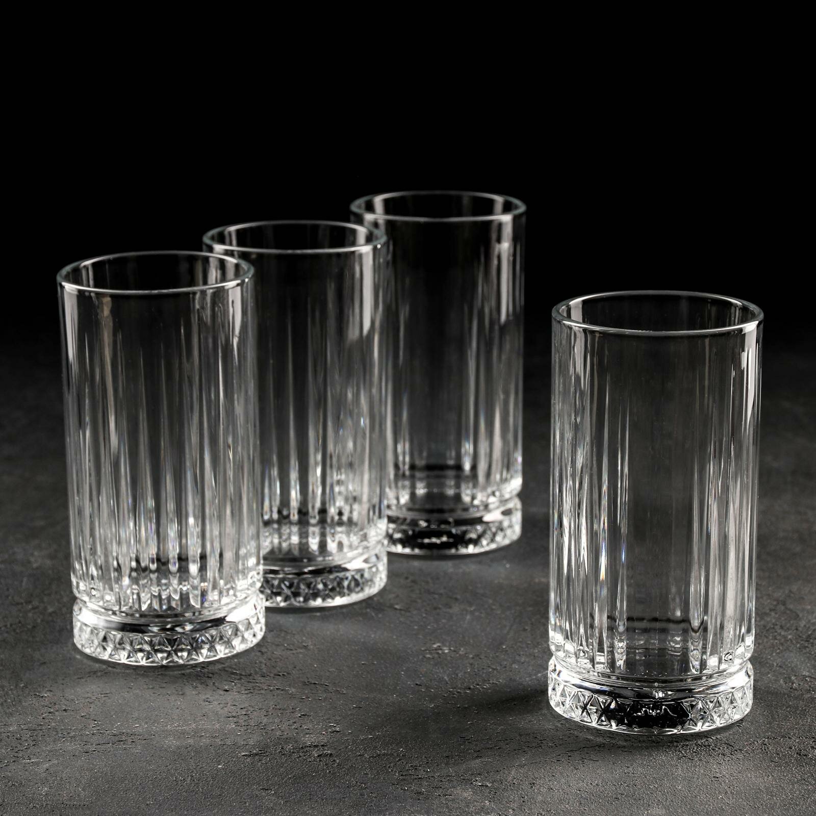Набор стаканов Paşabahçe «Элизия», стекло, 450 мл, 4 шт.