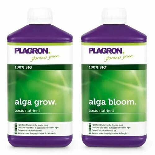 Комплект удобрений Plagron Natural (Alga Bloom + Alga Grow) 2 шт. по 500 мл