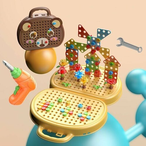 3д конструктор отвертка, шуруповерт чемоданчик 2д