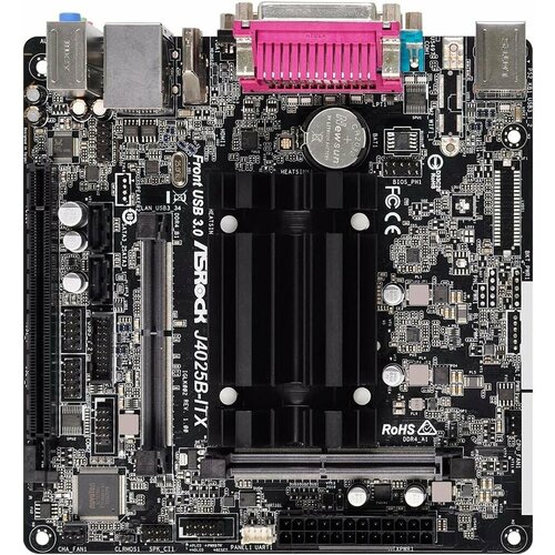 Материнская плата Asrock J4025B-ITX 2xDDR4 mini-ITX AC97 8ch71 GbLANVGAHDMI 995500₽