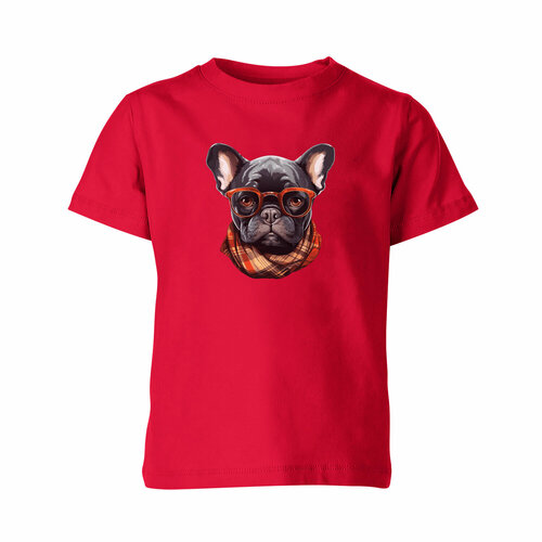 Футболка Us Basic, размер 12, красный детская футболка mr bulli французский бульдог в очках собака рисунок 152 красный
