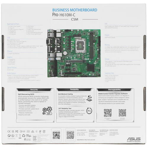 Материнская плата Asus PRO H610M-C-CSM, Soc-1700, mATX - фото №18