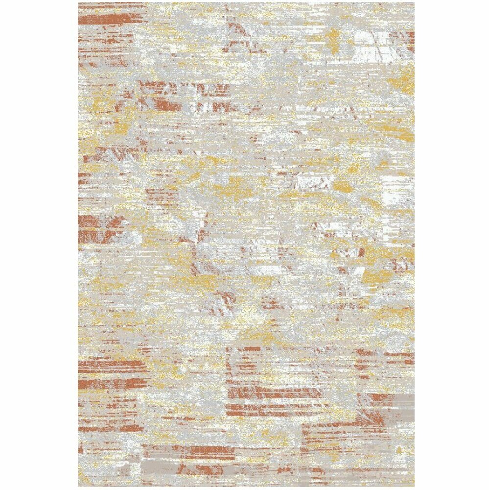 Ковер тканый с двухуровневым ворсом терракотовый 