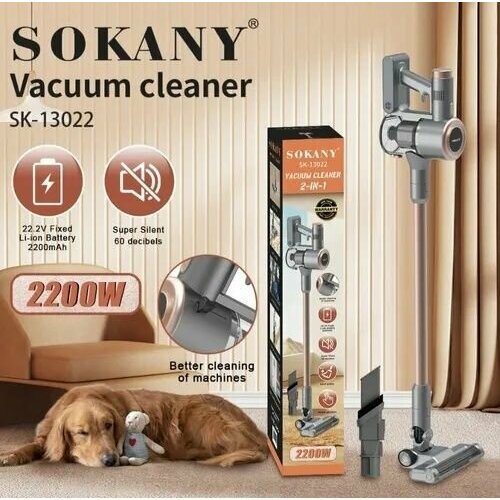 Пылесос для дома беспроводной вертикальный ручной для сухой уборки с контейнером 1622900₽