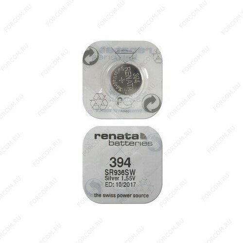 Батарейка RENATA SR936SW 394 (0%Hg) э п батарейка 394 sr936sw 1 55v renata 2 шт в комплекте