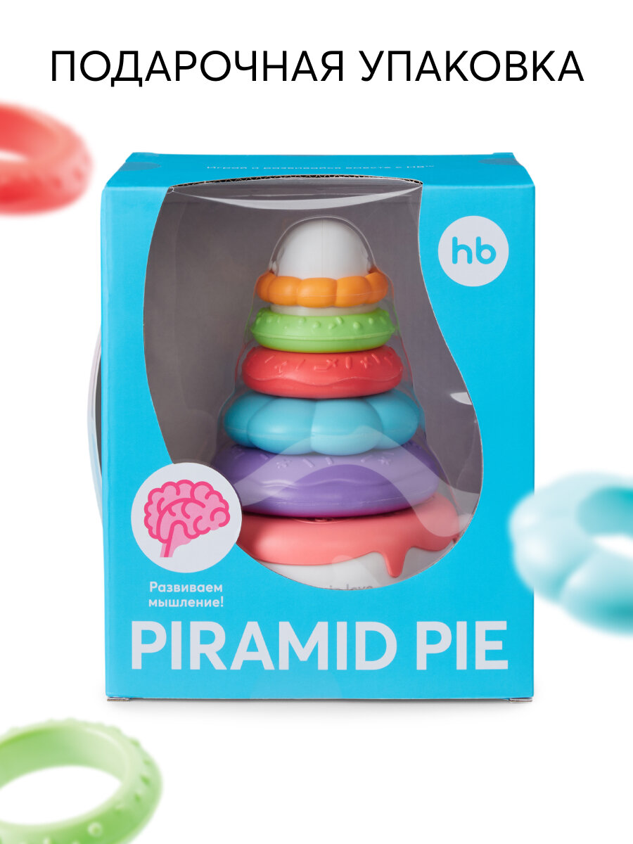 Игрушка-пирамидка Happy Baby PYRAMID PIE музыкальная(на анг) игрушка-неваляшка.