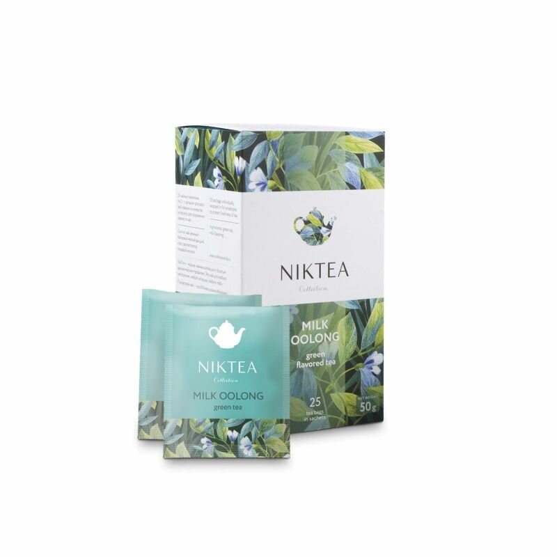 Niktea Чай в пакетиках Milk Oolong зеленый, 25 пак x 2 г