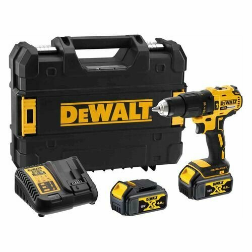 Ударная дрель-шуруповерт DeWALT DCD778M2T-QW, 4Ач, с двумя аккумуляторами дрель шуруповерт deko dkcd20fu li set 3 20вт аккум патрон быстрозажимной