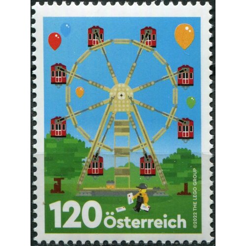 Австрия 2022. 90-летие LEGO (MNH OG) Почтовая марка