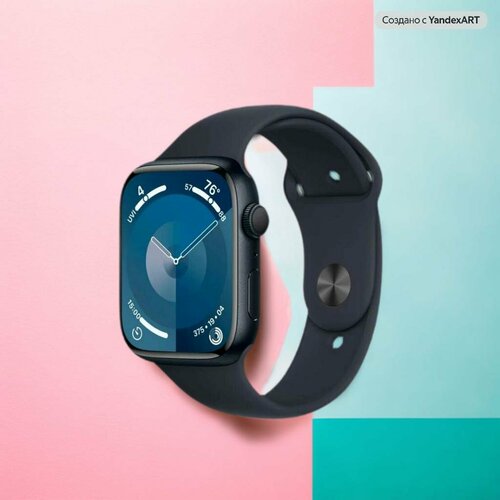 Смарт-часы Apple Watch Series 9 45 мм Aluminium Case GPS midnight Sport Band ML 46900₽