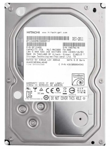Жесткий диск Hitachi H3U30006454S 3Tb 7200 SATAIII 3.5" HDD