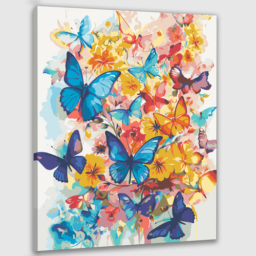Картина по номерам 50х40 Танец красоты: Пленительные бабочки